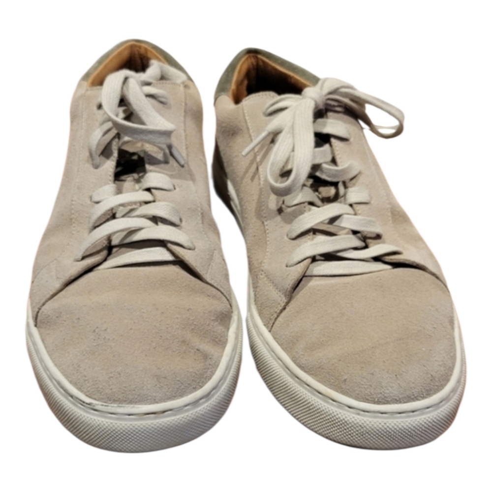 Peter Millar Suede Leather Crown Sneakers Tan & Green Size 10M